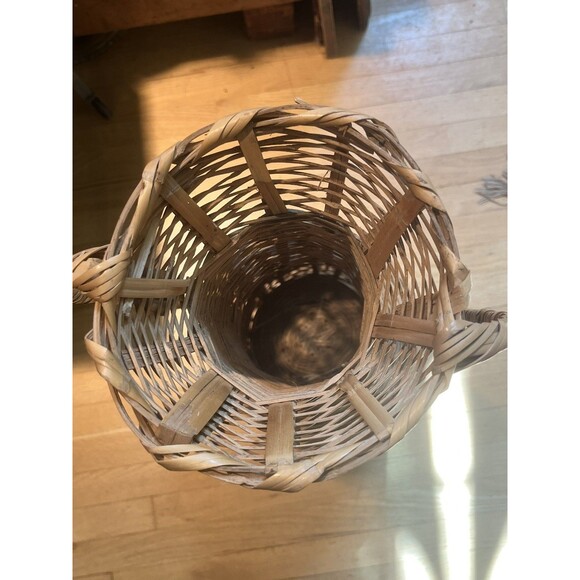 Rate XL Vintage Wicker Woven Vase Flower Basket MCM Boho Home Decor 34” Height - Picture 6 of 7